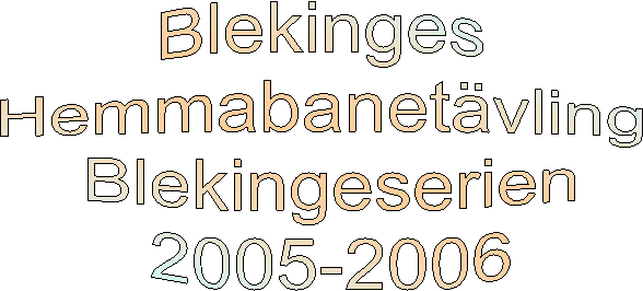 Blekinges 
Hemmabanetvling 
Blekingeserien
2005-2006